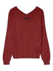 Vero Moda Sweter w kolorze bordowym rozmiar: L. Czerwone swetry klasyczne damskie Vero Moda, l, bez kołnierzyka. Za 110.04 zł.