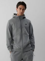 4F Bluza dresowa regular z kapturem męska - szara XL. Szare bluzy z kapturem męskie 4f, m, z dresówki. Za 169.99 zł.