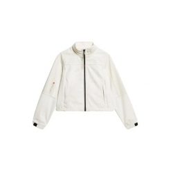 Damska wodoodporna kurtka z kapturem Superdry Classic Trekker. Białe kurtki damskie Superdry., bez wzorów, z materiału, z kapturem. Za 345.50 zł.