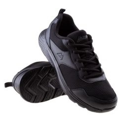 Buty Martes Essentials Derun 92800360413 czarne. Czarne buty sportowe na co dzień męskie z meshu, bez zapięcia. Za 147.51 zł.