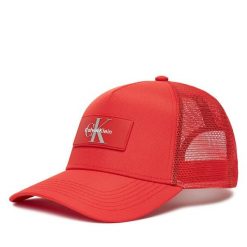 Czapka z daszkiem Calvin Klein. Czerwone czapki męskie CALVIN KLEIN, bez wzorów. Za 169.99 zł.