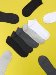 Skarpetki 5 pack - szary. Szare skarpetki męskie Sinsay, bez wzorów. Za 9.99 zł.