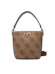 Guess Torebka Karnilla Logo HWOS99 01010 Brązowy. Brązowe torebki klasyczne damskie Guess, z aplikacjami, ze skóry, bez dodatków. Za 589.99 zł.