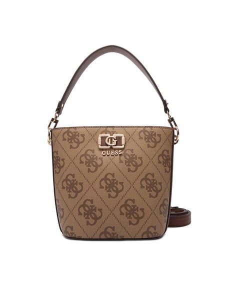 Guess Torebka Karnilla Logo HWOS99 01010 Brązowy. Brązowe torebki klasyczne damskie Guess, z aplikacjami, ze skóry, bez dodatków. Za 589.99 zł.