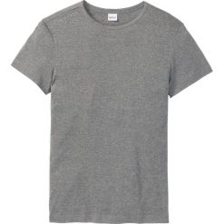 T-shirt Slim Fit bonprix szary melanż. Szare t-shirty męskie bonprix, m, bez wzorów, bez kołnierzyka. Za 24.99 zł.