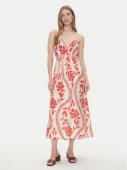 ONLY Sukienka letnia Catja 15347529 Czerwony Regular Fit. Czerwone sukienki damskie Only, na lato, l, bez wzorów, bez kołnierzyka, bez ramiączek. Za 209.99 zł.