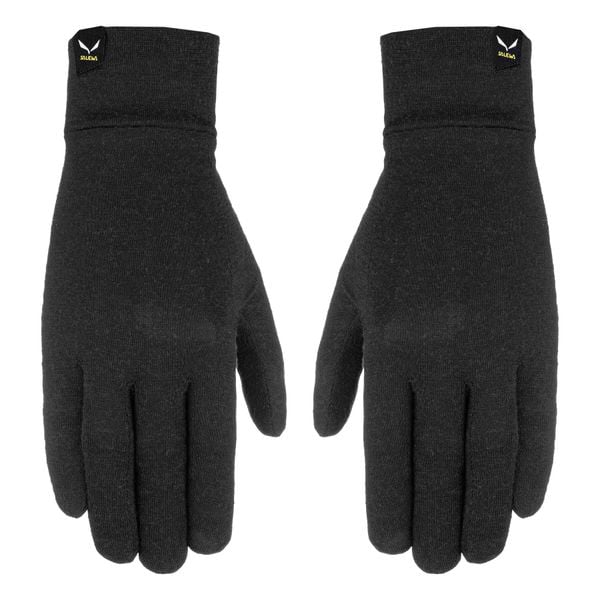 Rękawiczki trekkingowe Salewa CRISTALLO LINER 00-00000282140910. Czarne rękawiczki damskie Salewa, na zimę, bez wzorów, ze skóry. Za 159.09 zł.