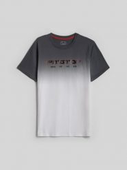 4F T-shirt regular z nadrukiem męski - biały L. Białe t-shirty męskie 4f, l, bez wzorów, z bawełny, bez kołnierzyka. Za 89.99 zł.