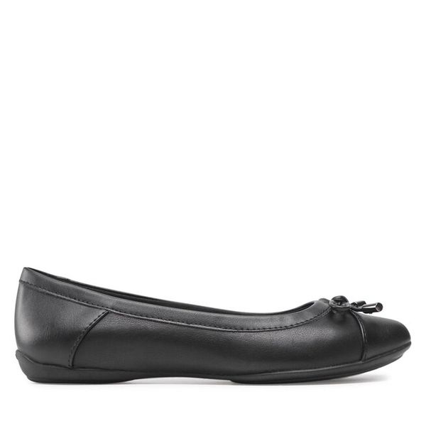 Baleriny Geox. Czarne baleriny damskie Geox, bez wzorów, bez obcasa. Za 239.99 zł.
