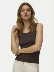 Vero Moda Top Chloe 10344951 Brązowy ciemny Relaxed Fit. Brązowe topy damskie Vero Moda, xl, bez wzorów, z bawełny, bez kołnierzyka. Za 69.99 zł.