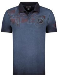 Geographical Norway Koszulka polo "Kimac" w kolorze granatowym rozmiar: S. Niebieskie koszulki polo męskie Geographical Norway, s, bez wzorów, z bawełny, bez ramiączek. Za 74.63 zł.