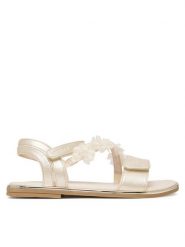 Mayoral Sandały 45734.15 Złoty. Żółte sandały dziewczęce Mayoral, ze skóry, bez zapięcia. Za 249.99 zł.