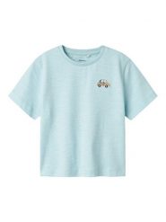NAME IT T-Shirt Fredery 13238143 Błękitny Regular Fit. Niebieskie t-shirty chłopięce Name it, bez wzorów, z bawełny, bez ramiączek. Za 39.99 zł.