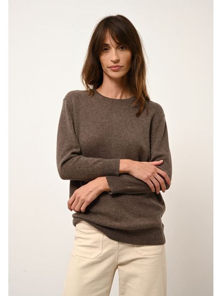 Just Cashmere Kaszmirowy sweter "Janice" w kolorze brązowym rozmiar: L. Brązowe swetry klasyczne damskie Just Cashmere, l, z kaszmiru, bez kołnierzyka. Za 370.71 zł.