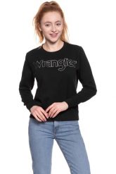 BLUZA WRANGLER DAMSKA CREW SWEAT BLACK W6079HY01 112130449. Czarne bluzy bez kaptura damskie Wrangler, xs, z bawełny. W wyprzedaży za 69.99 zł.