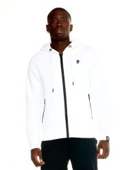 Męska bluza Leone z pełnym zamkiem Soft Basic. Białe bluzy sportowe męskie LEONE 1947 APPAREL, na zimę, l, z bawełny. Za 126.26 zł.