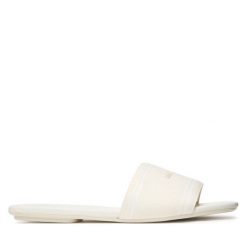 Klapki Armani Exchange. Białe klapki damskie Armani Exchange, bez wzorów, bez obcasa. Za 519.99 zł.