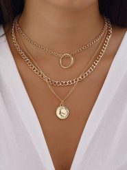 Nakkash Pozłacany naszyjnik z elementem ozdobnym rozmiar: onesize. Żółte naszyjniki damskie Nakkash, metalowe. Za 73.93 zł.