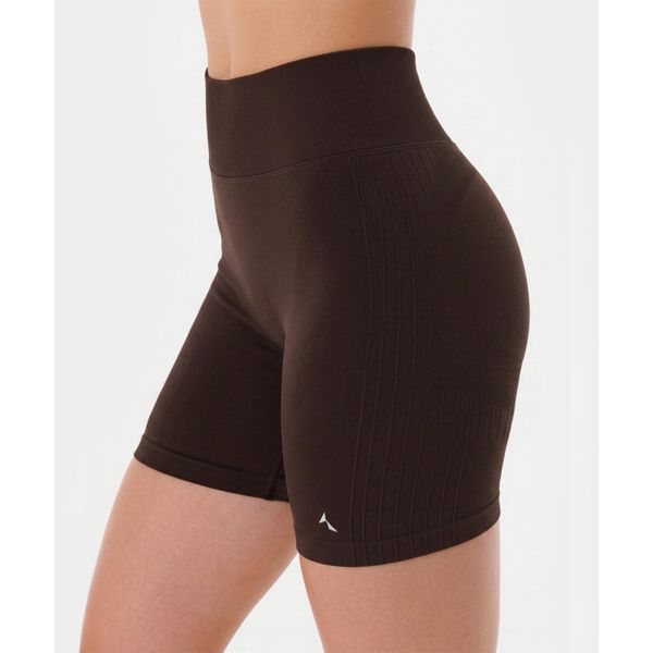 Szorty bezszwowe push-up Carpatree Élite brązowe. Brązowe spodenki sportowe damskie Carpatree, bez wzorów, z dzianiny, sportowe, z podwyższonym stanem. Za 159.99 zł.