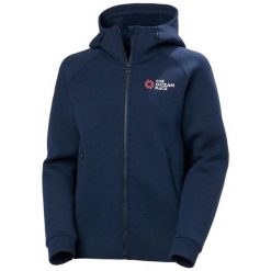 Damska bluza z kapturem full zip Helly Hansen The Ocean Race. Niebieskie bluzy z kapturem damskie Helly Hansen, xs, z elastanu. Za 578.00 zł.