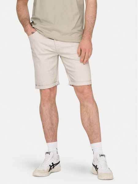 Only & Sons Szorty jeansowe Ply 22029296 Écru Regular Fit. Szorty męskie Only & Sons, z bawełny, bez kołnierzyka. Za 139.99 zł.