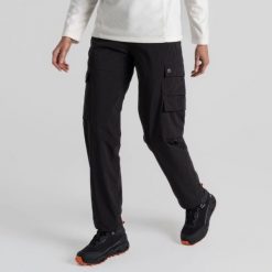 Damskie wodoodporne spodnie cargo Craghoppers Natales. Czarne spodnie dresowe damskie CRAGHOPPERS, bez wzorów. Za 410.45 zł.
