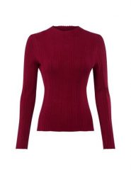 Marie Lund sweter z koronkowej dzianiny Kobiety czerwony, XXL. Czerwone swetry klasyczne damskie Marie Lund, uniwersalny, z dzianiny, bez kołnierzyka. Za 199.95 zł.