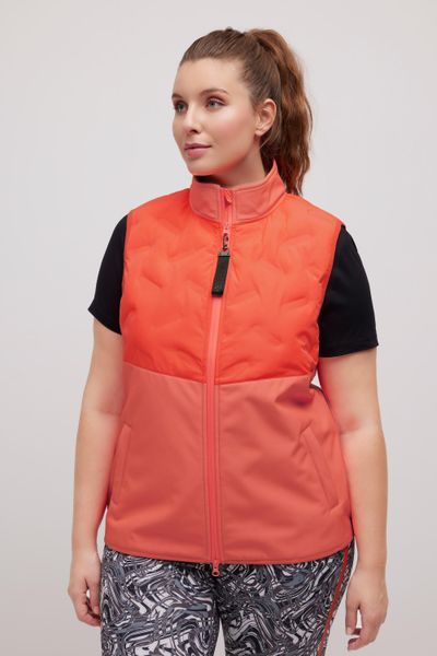 Damskie Kamizelka Softshell polarowy środek dwukierunkowy suwak. Brązowe kamizelki damskie Ulla Popken, plus size, bez wzorów, z elastanu, bez kaptura. Za 429.99 zł.