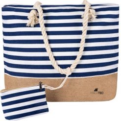 Torba Plażowa na Plażę Duża Torebka. Niebieskie torebki klasyczne damskie MALATEC, bez wzorów, duże, bez dodatków. Za 31.90 zł.