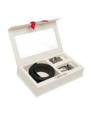 Calvin Klein Pasek Two Belt Rev Gift Set 35Mm LV04D0025G Czarny. Czarne paski męskie CALVIN KLEIN, bez wzorów, ze skóry. Za 409.99 zł.