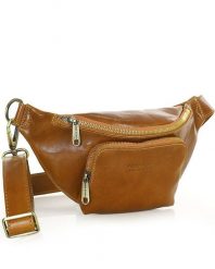 Torebka nerka na szerokim pasku skórzana premium pelle - MARCO MAZZINI camel. Brązowe torebki klasyczne damskie bez wzorów, ze skóry, bez dodatków. Za 399.00 zł.