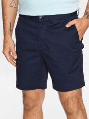Polo Ralph Lauren Szorty materiałowe 710799213005 Granatowy Slim Fit. Niebieskie szorty męskie Polo Ralph Lauren, z bawełny, bez kołnierzyka. Za 379.99 zł.