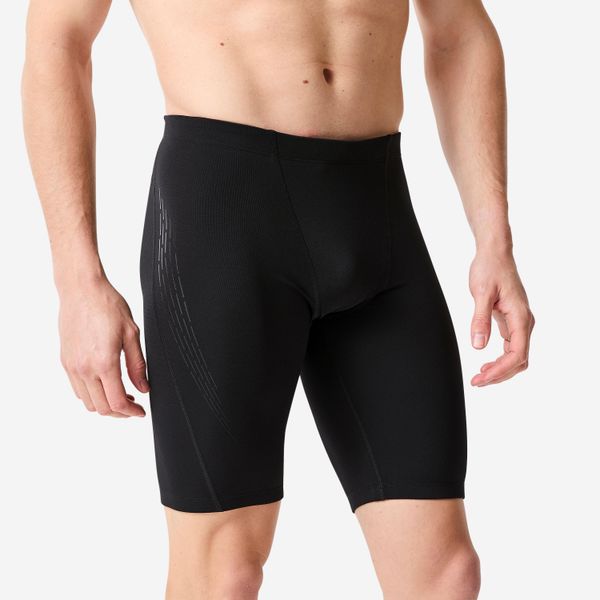 Spodenki pływackie jammer męskie Decathlon 500 Fiti. Brązowe kąpielówki męskie Decathlon, m, bez wzorów, z elastanu, na fitness i siłownię. Za 129.99 zł.