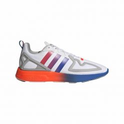 Obuwie Sportowe Męskie Adidas Originals Zx 2K Flux Biały. Białe buty sportowe na co dzień męskie Adidas, z materiału, bez zapięcia, trekkingowe. Za 323.60 zł.