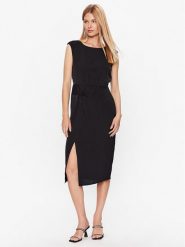 DKNY Sukienka koktajlowa DD3E2011 Czarny Regular Fit. Czarne sukienki damskie DKNY, bez wzorów, z syntetyku, wizytowe, bez kołnierzyka, bez ramiączek. Za 419.99 zł.