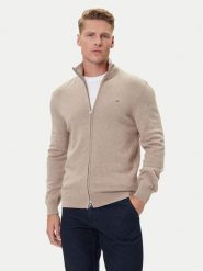 Gant Kardigan 8030164 Beżowy Regular Fit. Brązowe kardigany męskie Gant, m, bez wzorów, z bawełny, bez kołnierzyka. Za 579.99 zł.