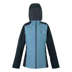Kurtka wodoodporna damska Regatta Highton Stretch IV. Niebieskie kurtki damskie Regatta, m, bez wzorów, z materiału, z kapturem. Za 159.99 zł.