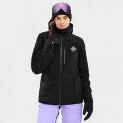 Kurtka snowboardowa damska W2-W McKinley. Czarne kurtki damskie SIROKO, s, bez wzorów, z softshellu, bez kaptura, narciarskie. W wyprzedaży za 339.00 zł.