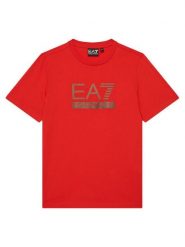 EA7 Emporio Armani T-Shirt 7B000350 AF10375 U5005 Czerwony Regular Fit. Czerwone t-shirty chłopięce EA7 Emporio Armani, bez wzorów, z bawełny, bez ramiączek. Za 189.99 zł.