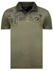 Geographical Norway Koszulka polo "Kimac" w kolorze khaki rozmiar: M. Brązowe koszulki polo męskie Geographical Norway, m, bez wzorów, z bawełny, bez ramiączek. Za 100.99 zł.