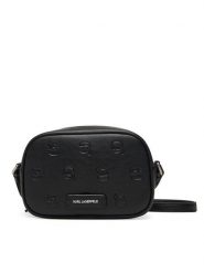 KARL LAGERFELD Torebka A3W30112 Czarny. Czarne listonoszki damskie Karl Lagerfeld, bez wzorów, ze skóry, bez dodatków. Za 449.99 zł.
