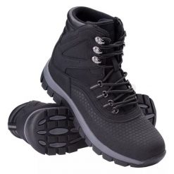 Buty Hi-Tec Blazi Mid M 92800555270 czarne. Czarne buty trekkingowe męskie z gumy, bez zapięcia. Za 298.31 zł.