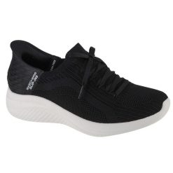 Tenisówki Skechers Model Slip-ins: Ultra Flex 3.0 Tonal Stretc Kolor Czarny. Czarne trampki i tenisówki damskie Skechers, bez wzorów, z tkaniny. Za 349.99 zł.