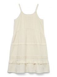 Vero Moda Girl Sukienka "Pretty" w kolorze kremowym rozmiar: 140. Brązowe sukienki dziewczęce Vero Moda Girl, bez wzorów, z bawełny, bez ramiączek. Za 92.21 zł.