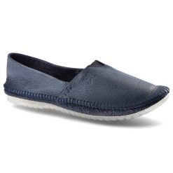 Granatowe Baleriny Maciejka Modne Damskie Obuwie. Niebieskie baleriny damskie Maciejka, bez wzorów, z jeansu, bez obcasa. Za 239.00 zł.