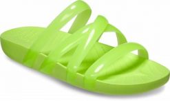 Klapki Dla Dorosłych Crocs Splash Glossy Strappy. Zielone klapki i japonki męskie Crocs, z materiału. Za 119.99 zł.
