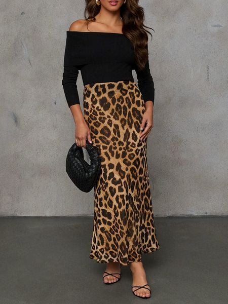 Milan Kiss Spódnica w kolorze jasnobrązowo-czarnym rozmiar: L. Brązowe spódniczki damskie Milan Kiss, l, bez wzorów, z podwyższonym stanem, maxi. Za 113.99 zł.