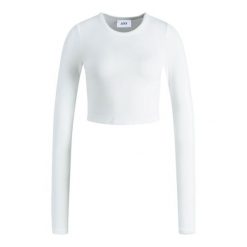 Koszulka damska JJXX feline. Białe t-shirty damskie JJXX, bez wzorów, bez kołnierzyka. Za 116.00 zł.