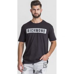T-SHIRT THEYDONBOIS JOHN RICHMOND. Czarne t-shirty męskie John Richmond, l, bez wzorów, z bawełny, bez kołnierzyka. Za 317.40 zł.