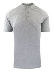 Męski T-Shirt na Stójce - Brave Soul - Popielaty. Szare t-shirty męskie Brave Soul, na lato, l, bez wzorów, z bawełny, bez kołnierzyka. Za 59.00 zł.
